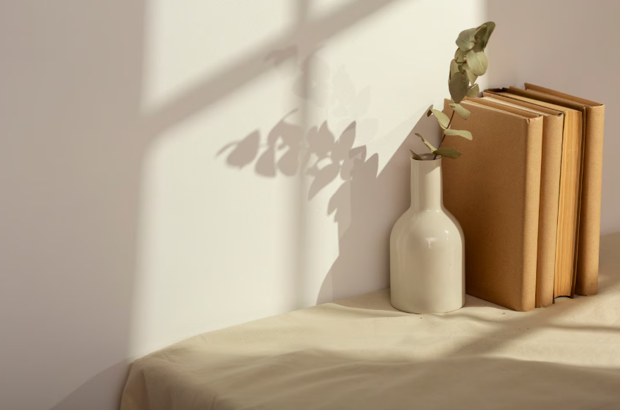 Minimal interior with soft light illustrating low-stimulation living